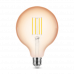 LED lámpa , égő , izzószálas hatás , filament  , E27 foglalat , G95 , 4 Watt , dimmelhető , meleg fehér , 1800K , borostyán sárga , Modee