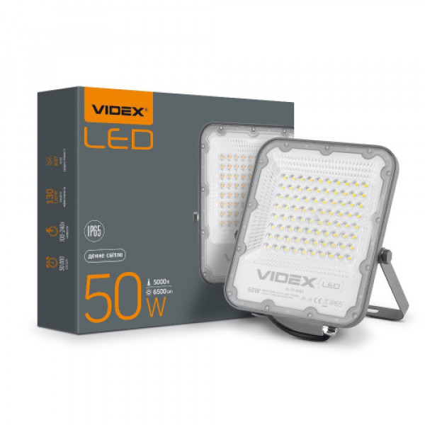 LED reflektor , 50W , természetes fehér , 6500 lumen , IP65 , VIDEX , Davis