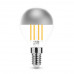 LED lámpa , égő , izzószálas hatás , filament , E14 foglalat , P45 , 4 Watt , meleg fehér , Silver Top , Modee