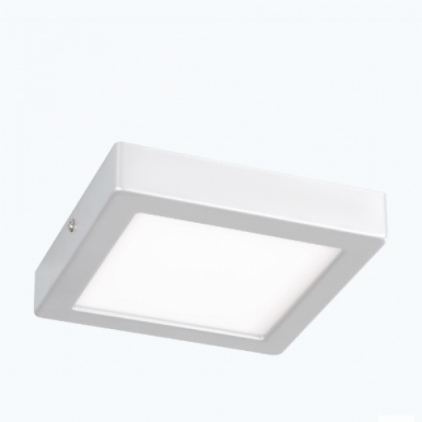 LED panel , 9.5W , falon kívüli , négyzet , természetes fehér , ezüst keret , EGLO , IDUN , 75603