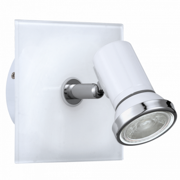 LED lámpatest , spot , 3 Watt , meleg fehér , üveg , fehér , IP44 , EGLO , TAMARA 1 , 95993