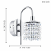 LED lámpa , fali , 3W , meleg fehér , ezüst , kristály , IP44 , EGLO , ALMONTE , 94879