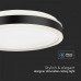LED lámpatest , kerek , mennyezeti , 50 cm , 48W , természetes fehér , alumínium,  fekete , dimmelhető