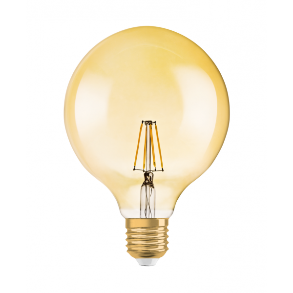 LED lámpa , égő , izzószálas hatás , filament , dimmelhető , meleg fehér , E27 , 6.5W , vintage ,  LEDVANCE (OSRAM)