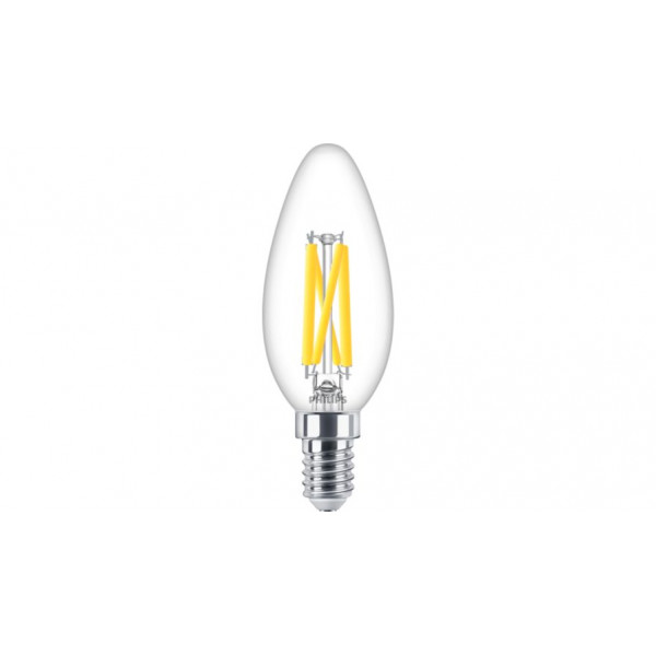 LED lámpa , égő , gyertya , E14 , 5.9 Watt , dimmelhető , 2200-2700K , meleg fehér, Philips