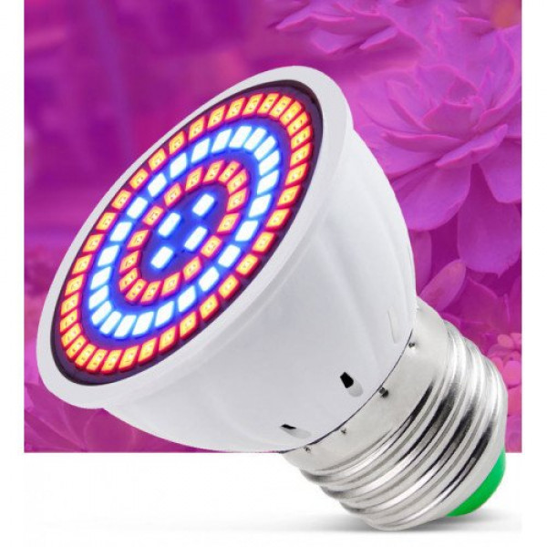 Növénynevelő LED lámpa , égő , E27 , spot , 8W , piros/kék fény , LEDISSIMO GROW