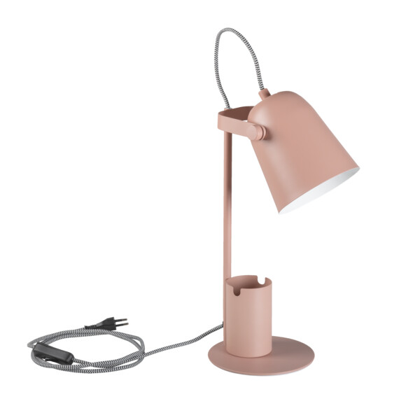 LED lámpatest , asztali , kapcsolóval , telefontartóval , E27 , rózsaszín , Kanlux , Raibo