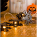 Halloween LED fényfüzér , beltéri , 10 db LED , 2 m , meleg fehér , pók , elemes
