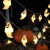 Halloween LED fényfüzér , beltéri , 20 db LED , 3 m , meleg fehér , szellemes , elemes