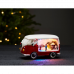 LED dekoráció , beltéri , karácsonyi busz , elemes , 4 db LED , 12 cm , piros , RGB , EGLO