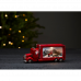 LED dekoráció , beltéri , karácsonyi kamion mikulással , elemes , 1 db LED , 9 cm , piros , meleg fehér , EGLO