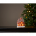 LED dekoráció , beltéri , karácsonyi mézeskalács házikó , hangulatvilágítás , elemes , 1 db LED , 16 cm , meleg fehér , EGLO