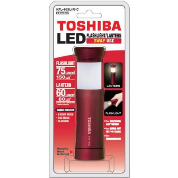 LED elemlámpa , zseblámpa , állítható fény , több funkciós , 1 darab , piros , TOSHIBA