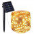 LED fényfüzér , kültéri , napelemes , 100 LED , 11,9 m , meleg fehér , IP44 , alkonyérzékelővel , Girlanda
