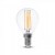 LED lámpa , égő , izzószálas hatás , filament , ksigömb , E14 foglalat , 4 Watt , 300° , meleg fehér
